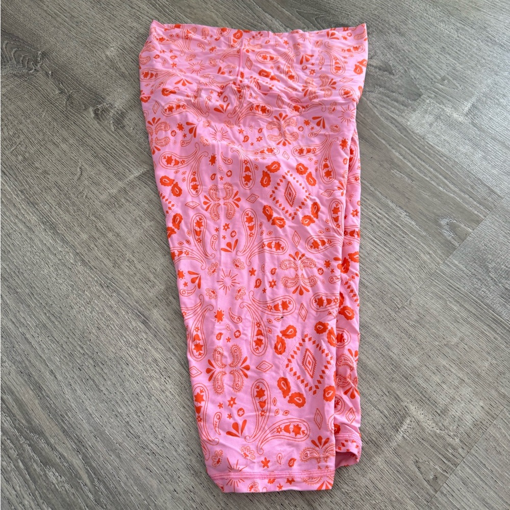 Aerie Pink and Orange Floral Leggings